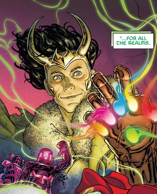 Loki wielding the Infinity Gauntlet in "Thor" #700 (Credit: Marvel Comics) 