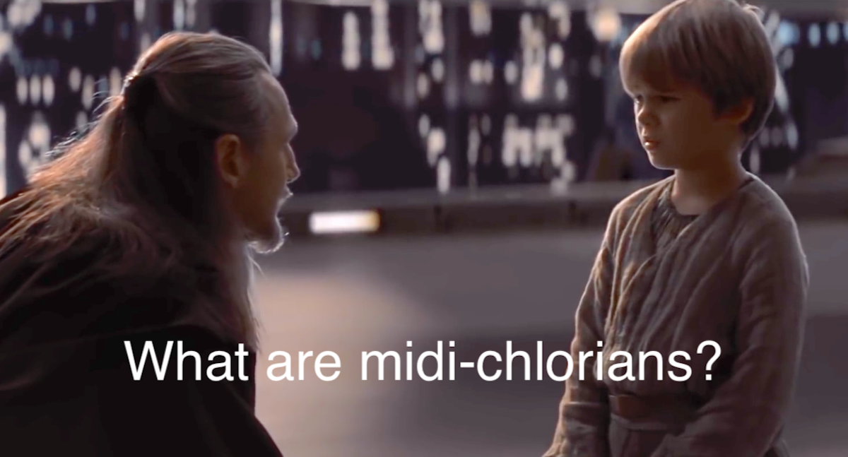 Anakin asks Qui-Gon Jinn what Midi-chlorians are in Star Wars: The Phantom Menace