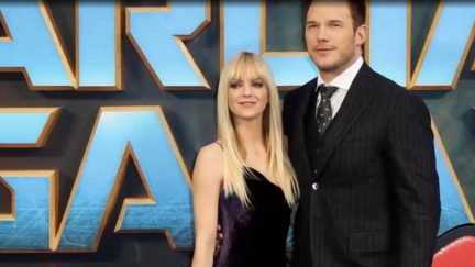 Anna Faris and Chris Pratt at the 