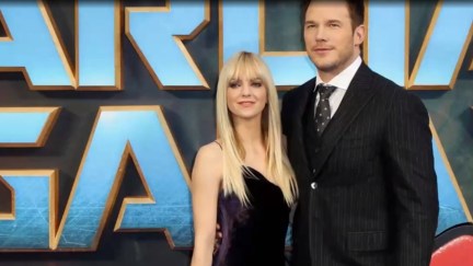 Anna Faris and Chris Pratt at the 
