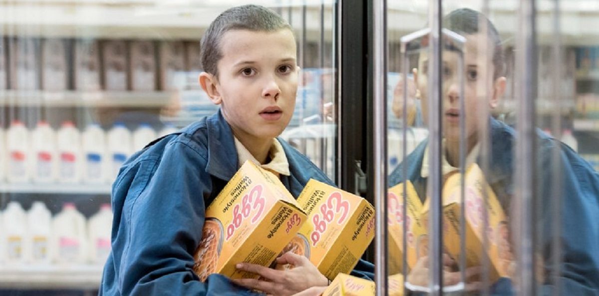 Millie Bobby Brown as Eleven on "Stranger Things" Eggos