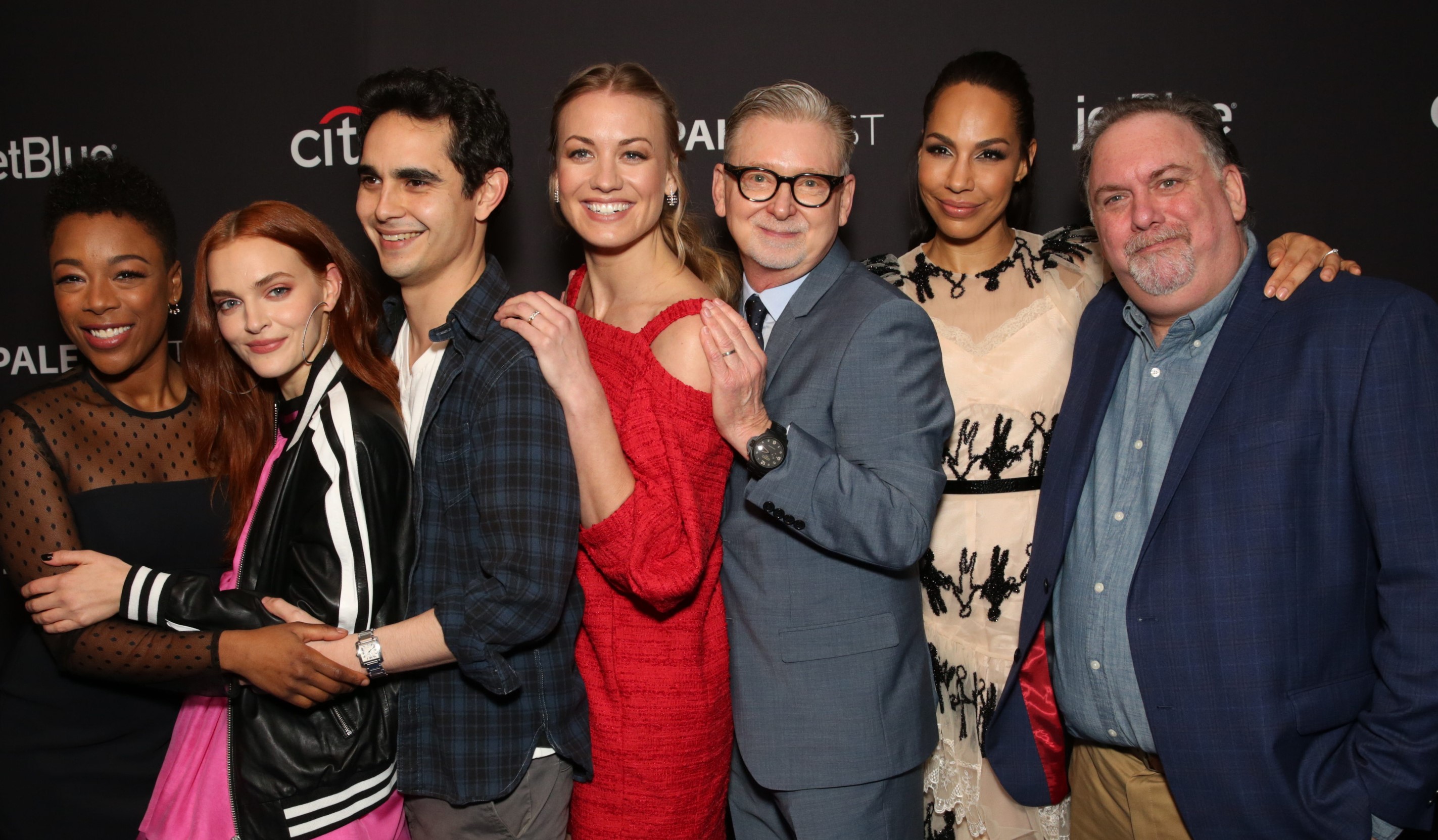 HOLLYWOOD, CA - MARCH 18: Cast and creatives of The Handmaid's Tale arrive at PaleyFest LA 2018 honoring The Handmaid's Tale, presented by The Paley Center for Media, at the DOLBY THEATRE on March 18, 2018 in Hollywood, California.