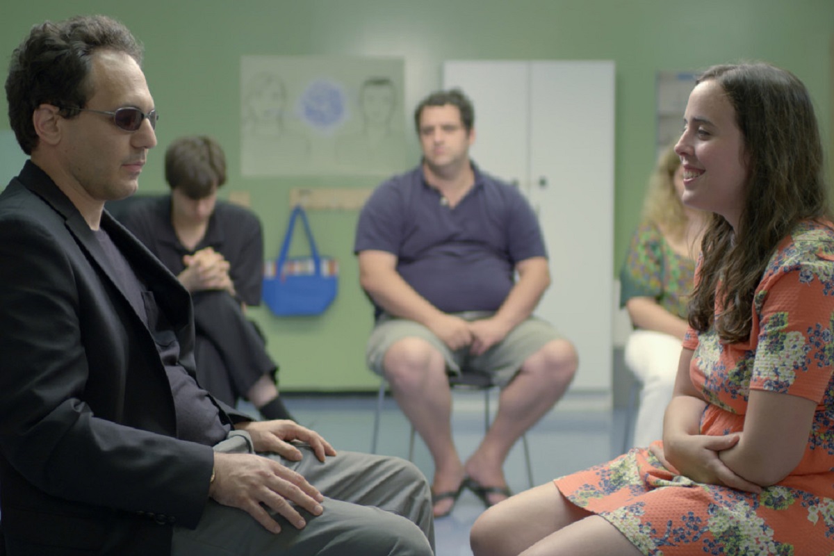 Brandon Polansky and Samantha Elisofon in a scene from "Keep the Change"