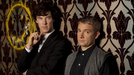 martin freeman and benedict cumberbatch in sherlock