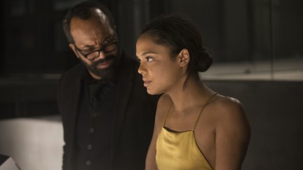 Jeffrey Wright and Tessa Thompson in a scene from 