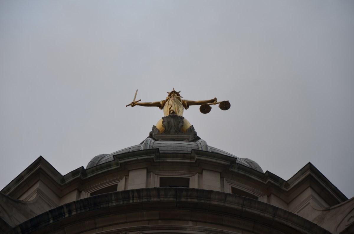 Justice atop the Old Bailey, London