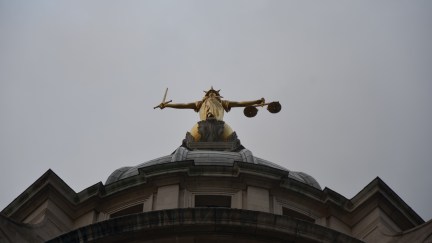 Justice atop the Old Bailey, London