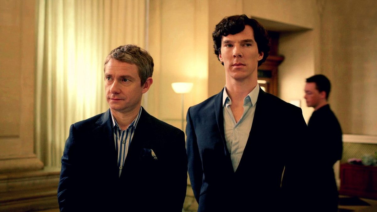 Martin Freeman and Benedict Cumberbatch in Sherlock 