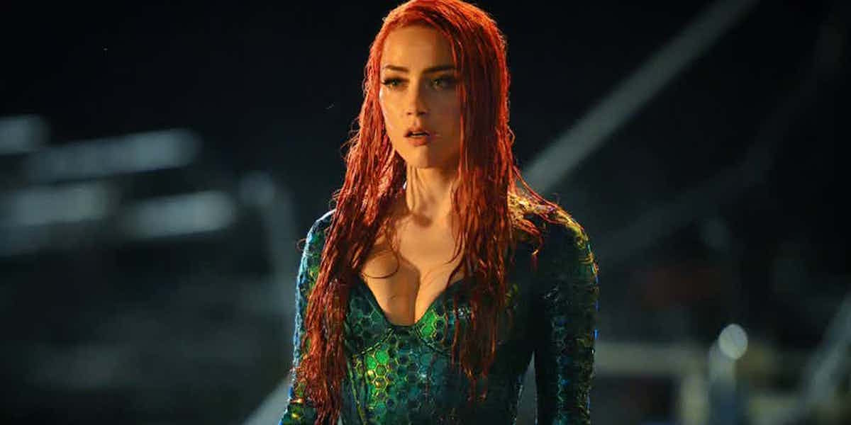 Photo of Mera, played by Amber Heard, in Aquaman. 