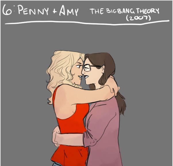 Femslash February Big Bang Theory Penny and Amy