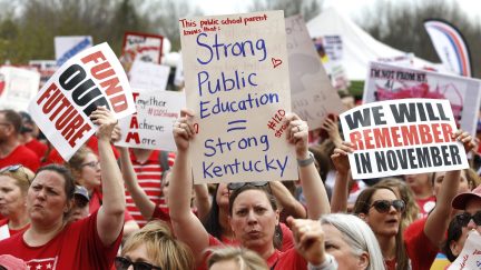 Kentucky governor matt bevin teachers protest strike