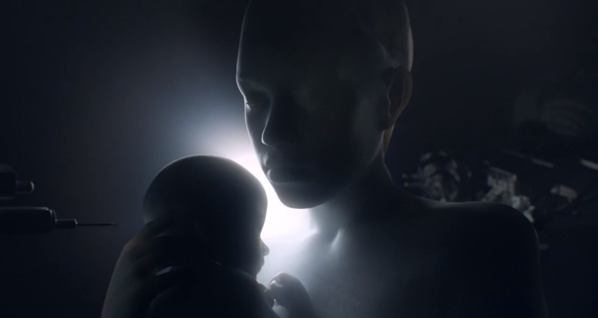 Host mother and child in credits sequence for HBO's Westworld