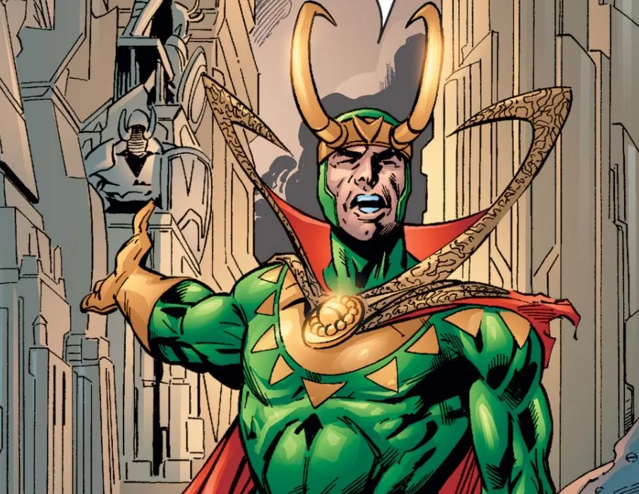 Loki wearing the Sorcerer Supreme cloak in Thor #79 (Credit: Marvel Comics)