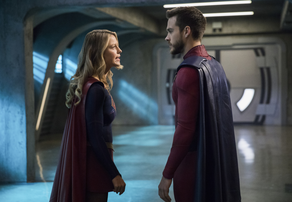 Supergirl -- "In Search of Lost Time" -- (L-R): Melissa Benoist as Kara/Supergirl and Chris Wood as Mon-El -- © 2018 The CW Network, LLC. All Rights Reserved.