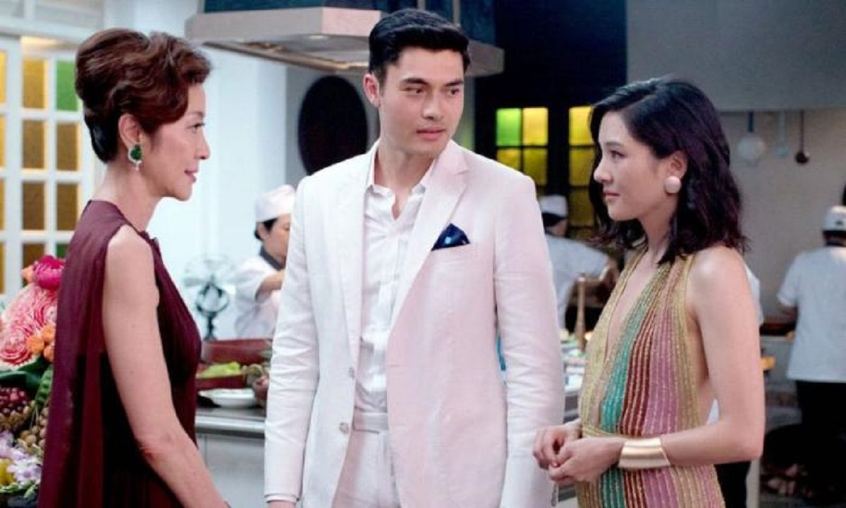 Michelle Yeoh, Henry Golding, and Constance Wu in 'Crazy Rich Asians'