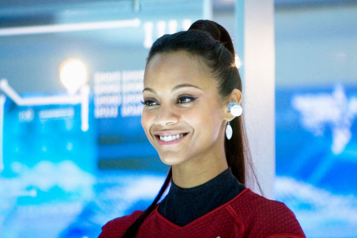 Zoe Saldana as Uhura in Star Trek