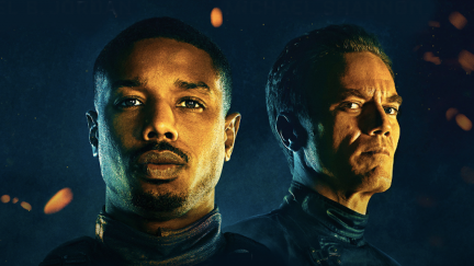 Michael B. Jordan and Michael Shannon in Fahrenheit 451