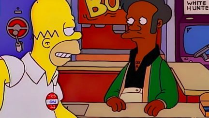 Homer and Apu on The Simpsons