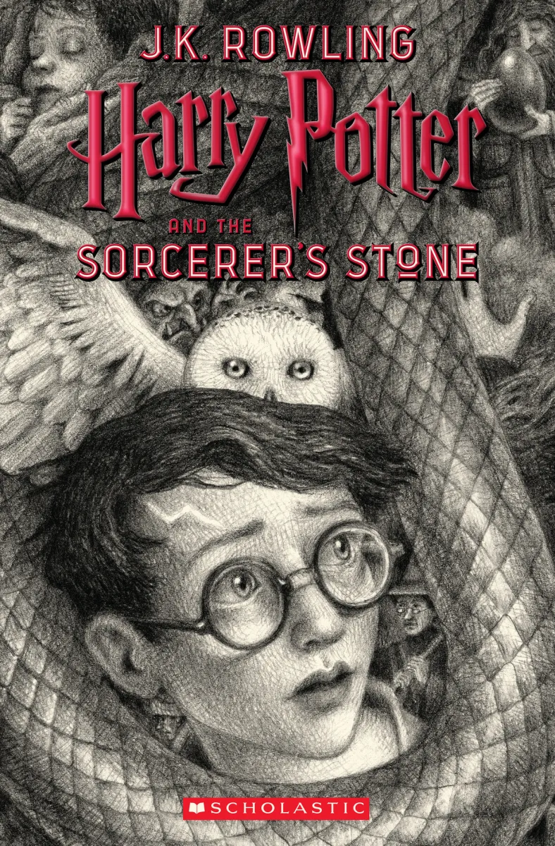 Harry Potter and the Sorcerer's Stone cover. Art by Brian Selznick.