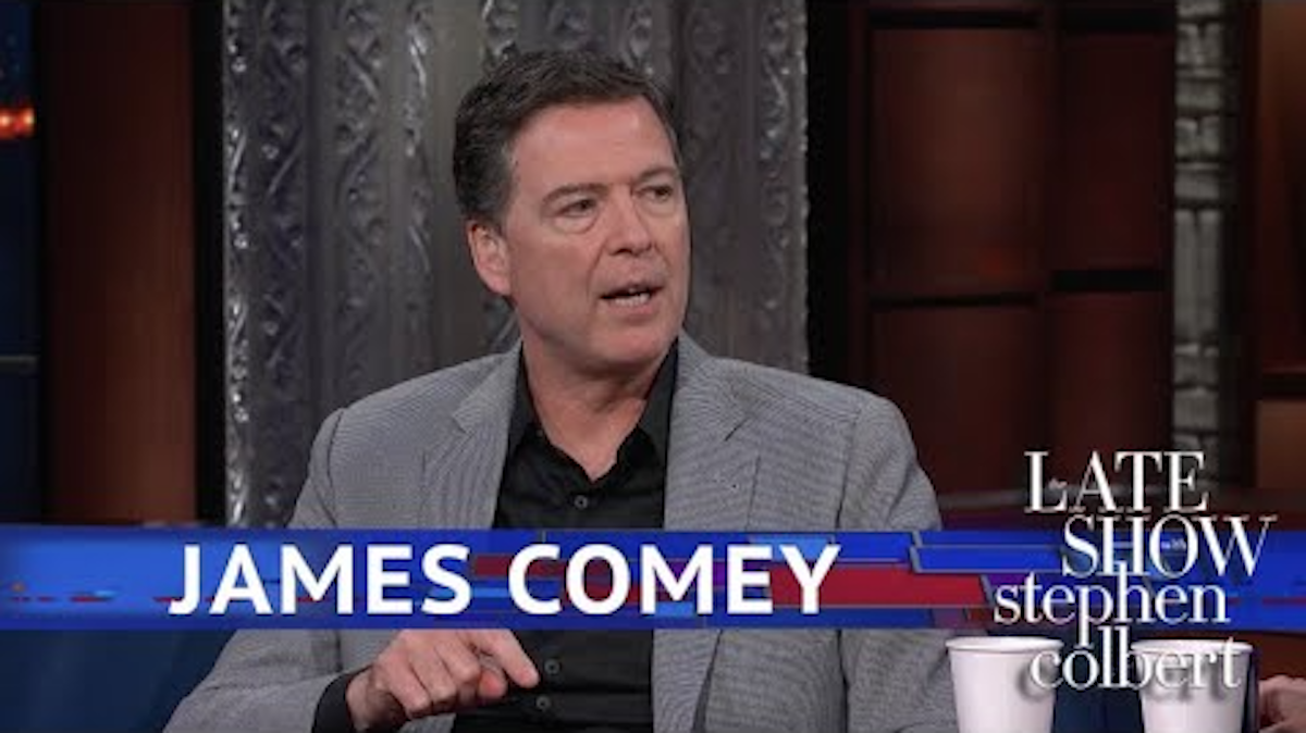 James Comey on The Late Show With Stephen Colbert