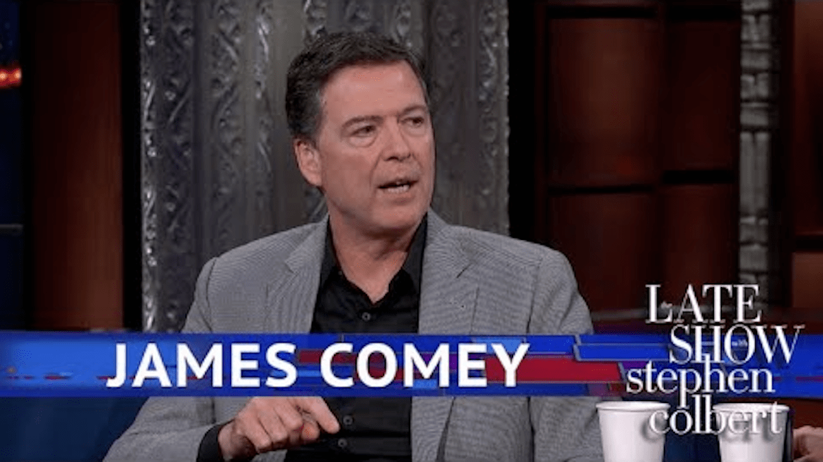 James Comey on The Late Show With Stephen Colbert
