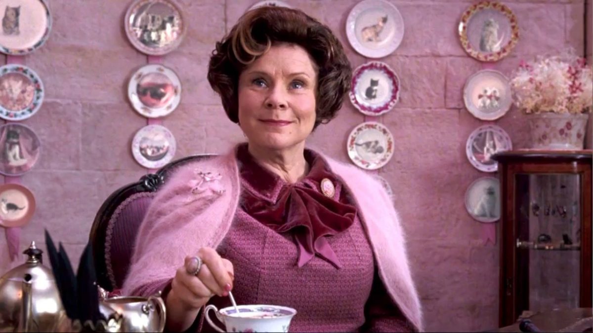 Dolores Umbridge played by Imelda Staunton in Harry Potter