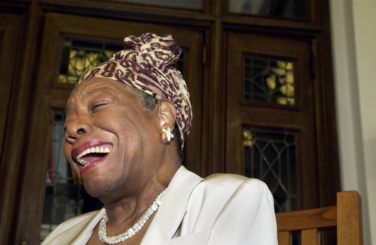 Maya Angelou laughs