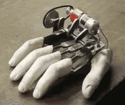 robot hand tapping fingers