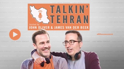 john oliver james van der beek podcast talking tehran last week tonight