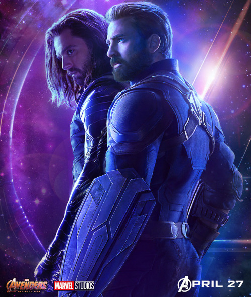 Bucky Barnes and Captain America in Infinity War