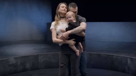 Adam Levine and his wife and baby in Maroon 5's 'Girls Like You'