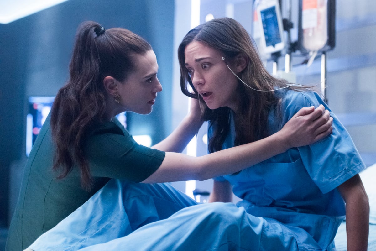 Supergirl -- "Of Two Minds" -- Pictured (L-R): Katie McGrath as Lena Luthor and Odette Annable as Samantha Arias/Reign -© 2018 The CW Network, LLC. All rights reserved.
