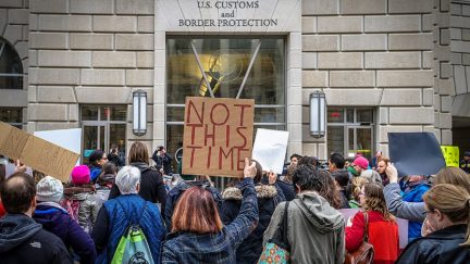 Protest outside of US Customs and Border Protection