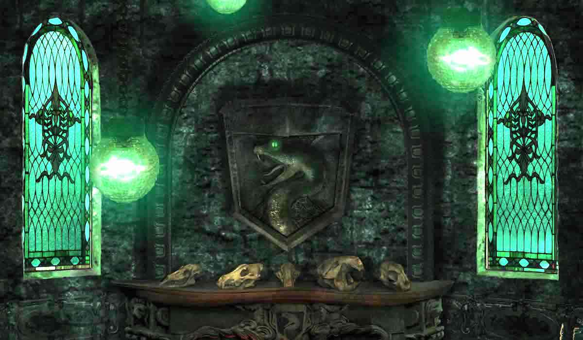 Slytherin common room from harry potter pottermore site