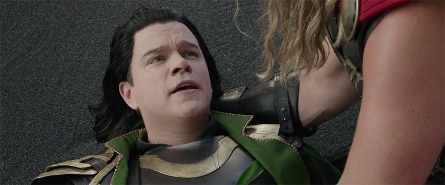 Matt Damon as Actor Loki in 'Thor: Ragnarok'