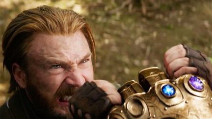 Captain America fights Thanos in Avengers Infinity War
