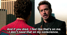 Iron Man tells Spider-Man he doesn't need the teen's death on his conscience