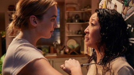 Sandrah Oh as Eve and Jodie Comer as Villanelle in Killing Eve