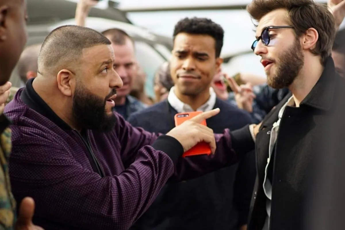 Guy Burnet and DJ Khaled in Pitch Perfect 3 (2017)