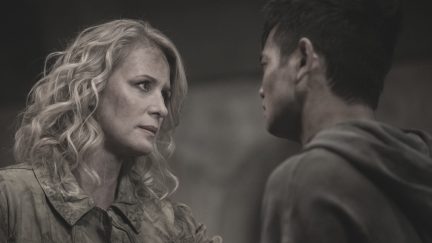 Samantha Smith as Mary Winchester and Osric Chau as Kevin Tran in The CW's Supernatural