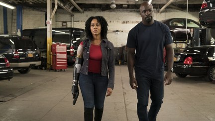 Simone Missick and Mike Colter in Luke Cage (2016)