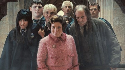 Imelda Staunton, David Bradley, Tom Felton, Jamie Waylett, and Katie Leung in Harry Potter and the Order of the Phoenix (2007)