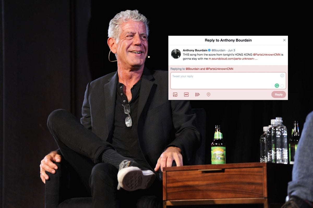 Replies to Anthony Bourdain's death on Twitter