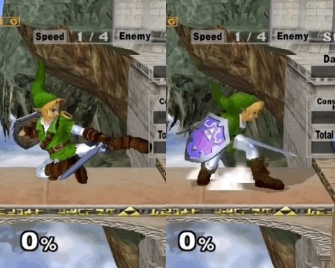 link nair landing smash bros melee