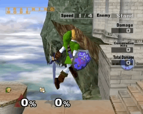 link neutral air in smash bros melee
