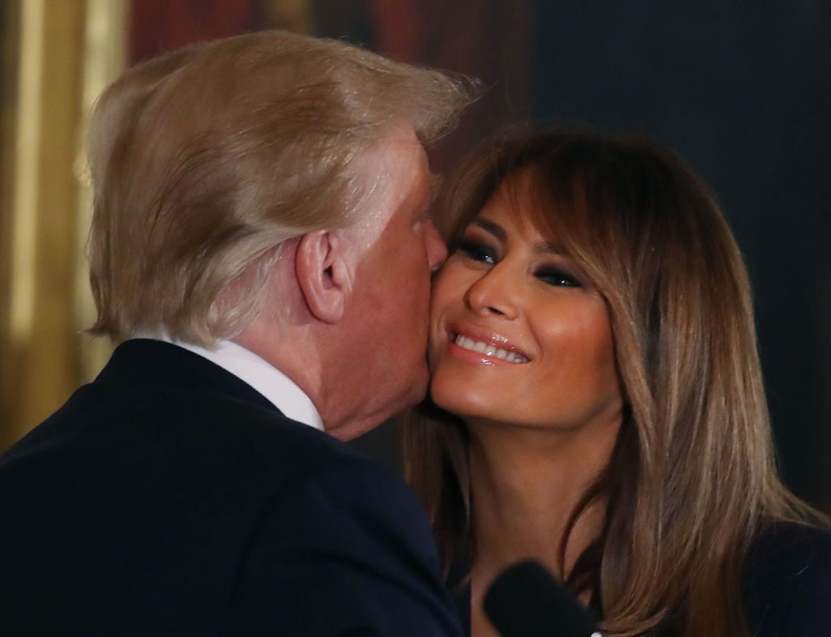 Melania Trump with Donald Trump
