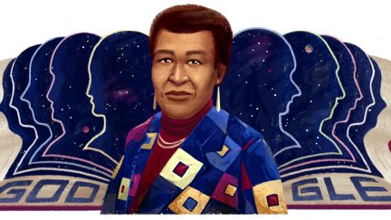 Doodle for Google of Octavia Butler. (Image: Google Doodle.)