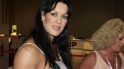 WWF female wrestler Chyna signs autographs at the Video Software Dealer's Association annual convention at the Venetian July 8, 2000 in Las Vegas, NV. (Photo by Chris Weeks/Liaison)