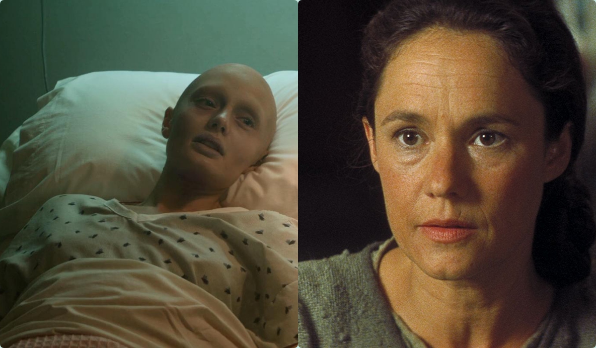 Laura Haddock in Guardians of the Galaxy (2014); Pernilla August in Star Wars: Episode I - The Phantom Menace (1999)