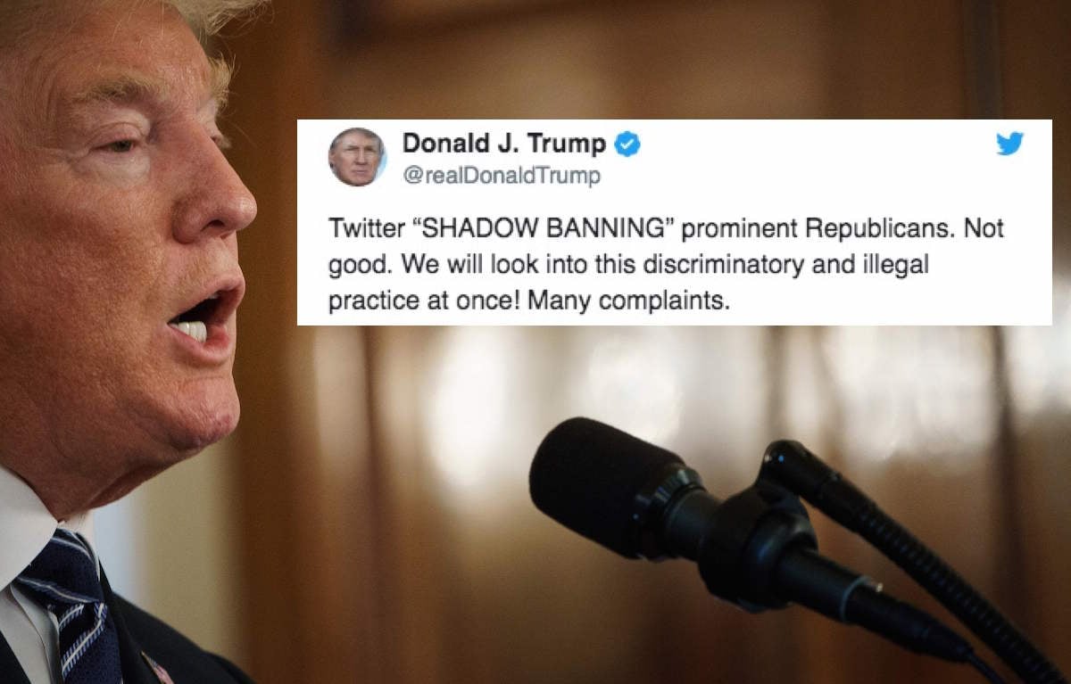 trump tweet twitter shadow ban